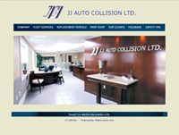 web design JJ Auto Collision - Toronto Web designer